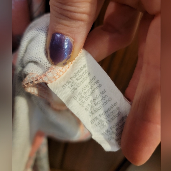 P.J. Salvage Pink and Mint Green Floral Top - Picture 5 of 9